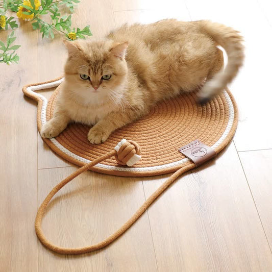 Braided Cotton Cord Cat Scratch Mat