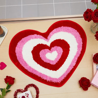 Valentine's Day Heart Shape Bath Mat