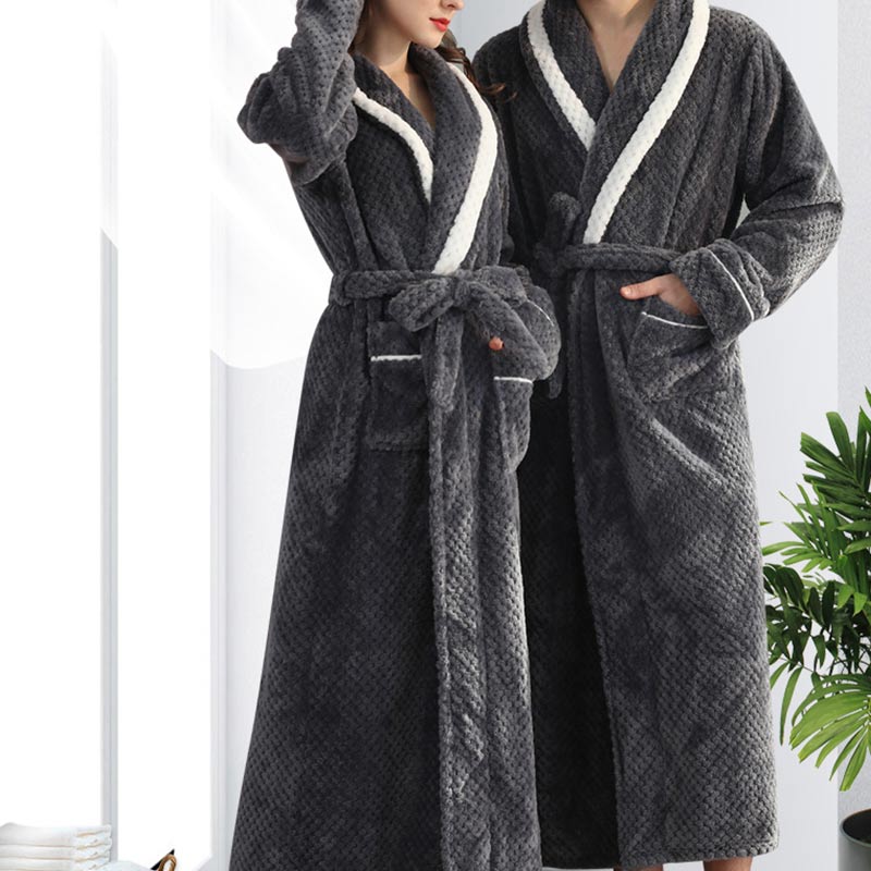 Thick Fleece Pajama Comfy Bathrobe