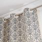 Ownkoti Boho Blue Pattern Semi-Blackout Curtain