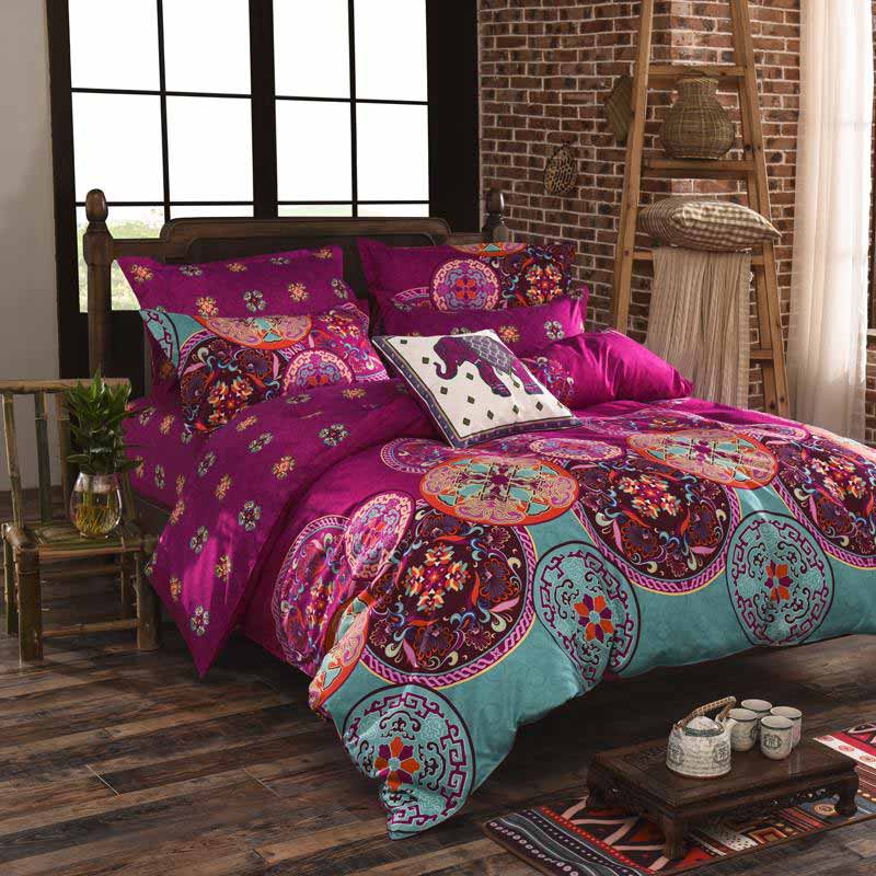 Jewel Flower Duvet Cover with Pillowcase