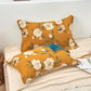 Yellow Flower Cotton Gauze Pillow Towel (2PCS)