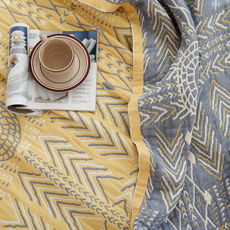 Geometric Pattern Soft Cotton Reversible Quilt