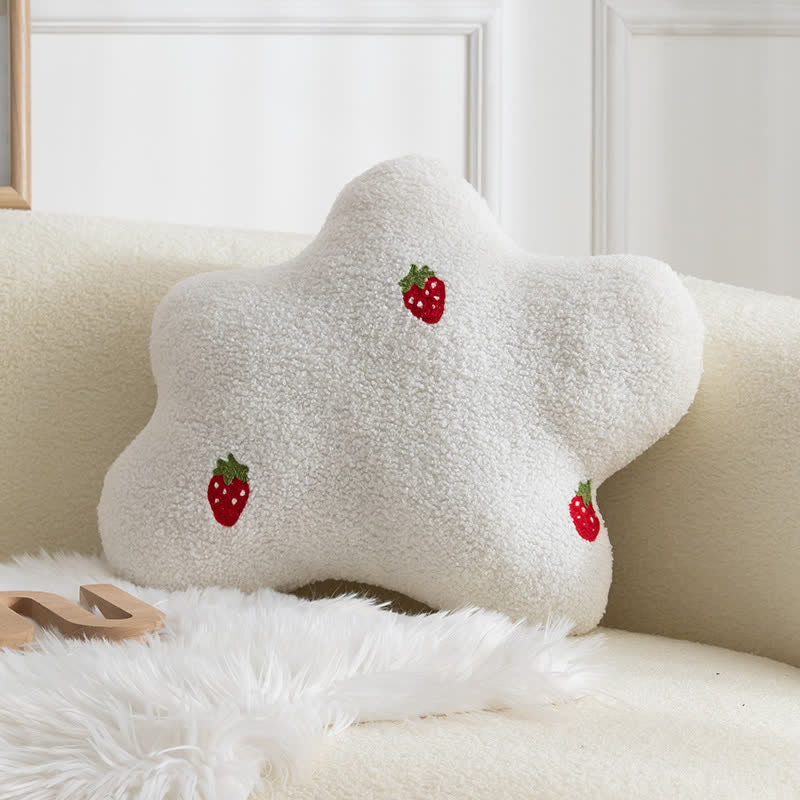 Cloud Shape Strawberry Cushion Plush Pillow