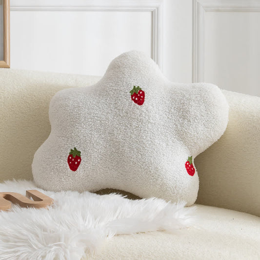 Cloud Shape Strawberry Cushion Plush Pillow