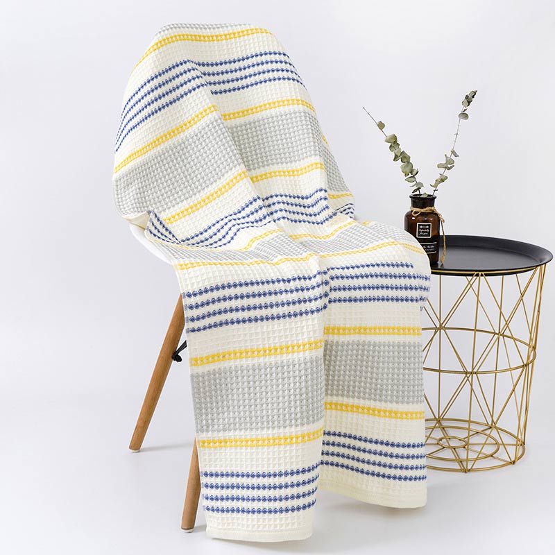 Ownkoti Colorblock Striped Cotton Bath Towel