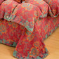 Flower Print Red Cotton Bedding Sets(4PCS)