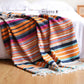 Colorful Striped Soft Tassel Rainbow Blanket