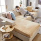 Suede Stretchable Sectional Couch Cover