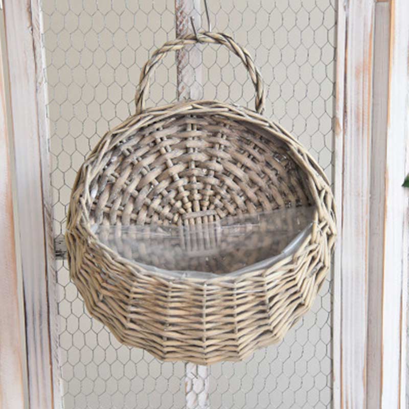 Ownkoti Handwoven Plant Basket with Handle (3PCS)