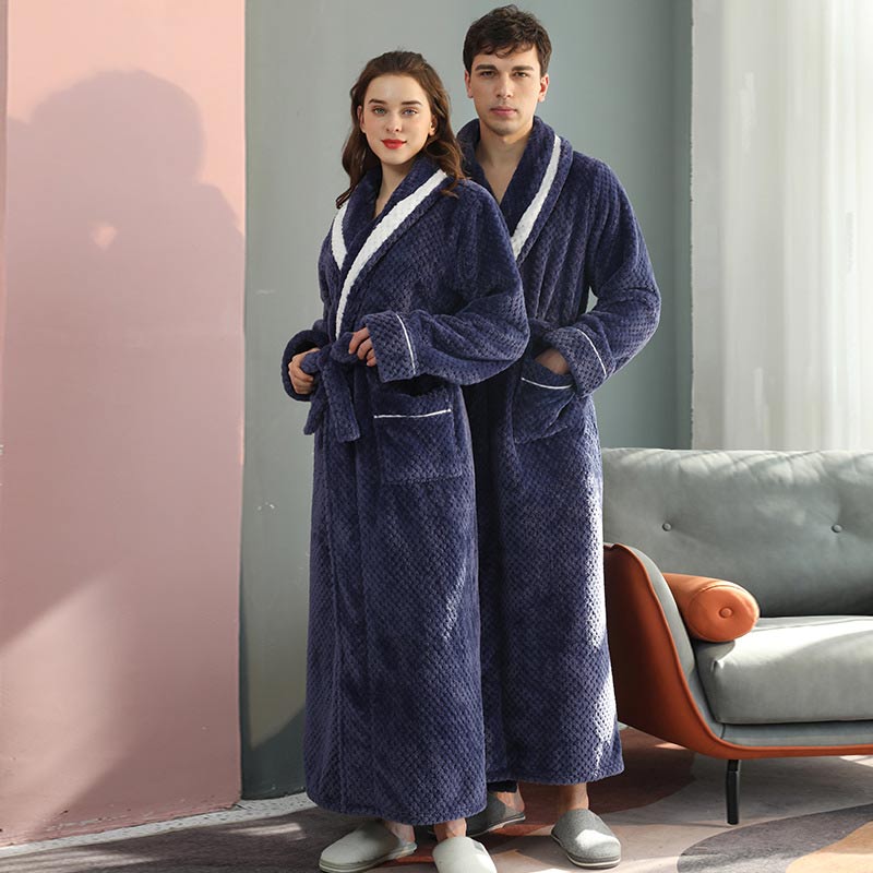 Thick Fleece Pajama Comfy Bathrobe