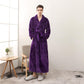 Ownkoti Puffy Fleece Pajama Long Bathrobe