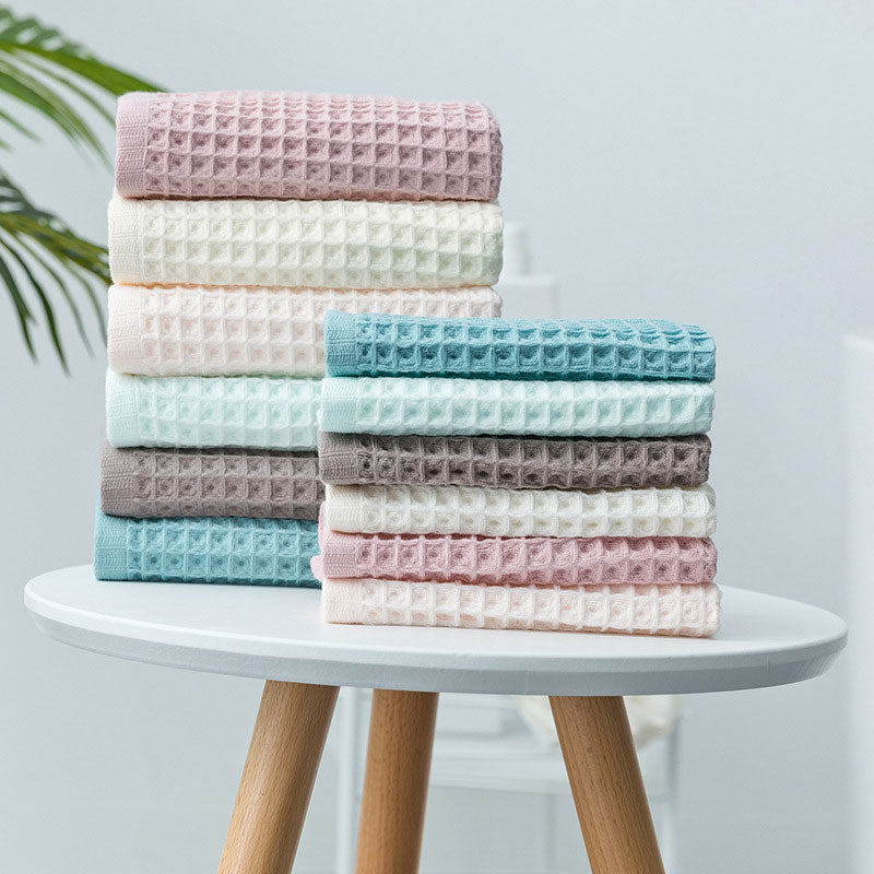 Ownkoti Breathable Cotton Waffle Weave Bath Towel