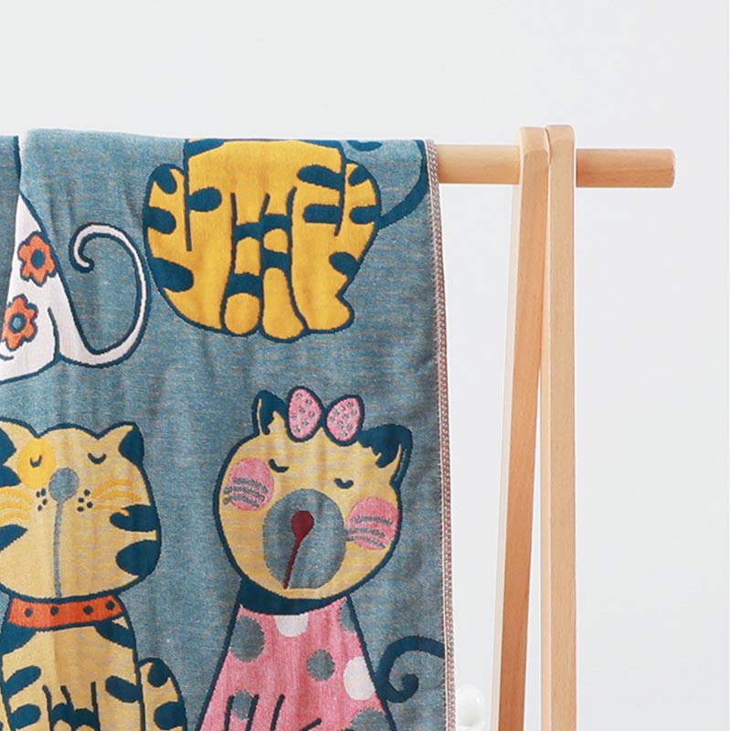 Ownkoti Cat Cotton Bath Towel Baby Blanket