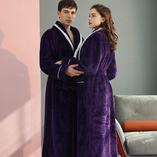 Thick Fleece Pajama Comfy Bathrobe