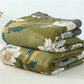 Ownkoti Cotton Flower Reversible Blanket Couch Cover