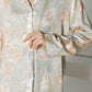 Ownkoti Vintage Floral Long Sleeve V-Neck Loungewear