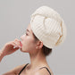 Waffle Weave Button Hair Drying Towel