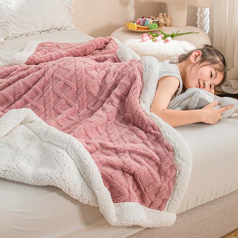 Ownkoti Puffy Cozy Reversible Throw Blanket