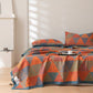 Triangle Pattern Print Cotton Reversible Quilt