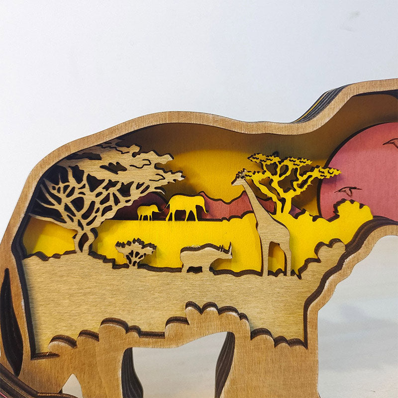 Ownkoti Creative Forest Animal Decoration - Elephant Family