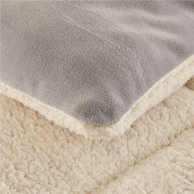 Solid Color Thick Warm Fluffy Blanket