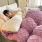 Jacquard Solid Color Comfy Fluffy Blanket