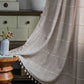 Tassel Plaid Curtain Semi Blackout Drapes