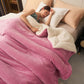 Solid Color Thick Double Velvet Throw Blanket