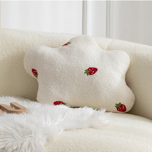 Cloud Shape Strawberry Cushion Plush Pillow