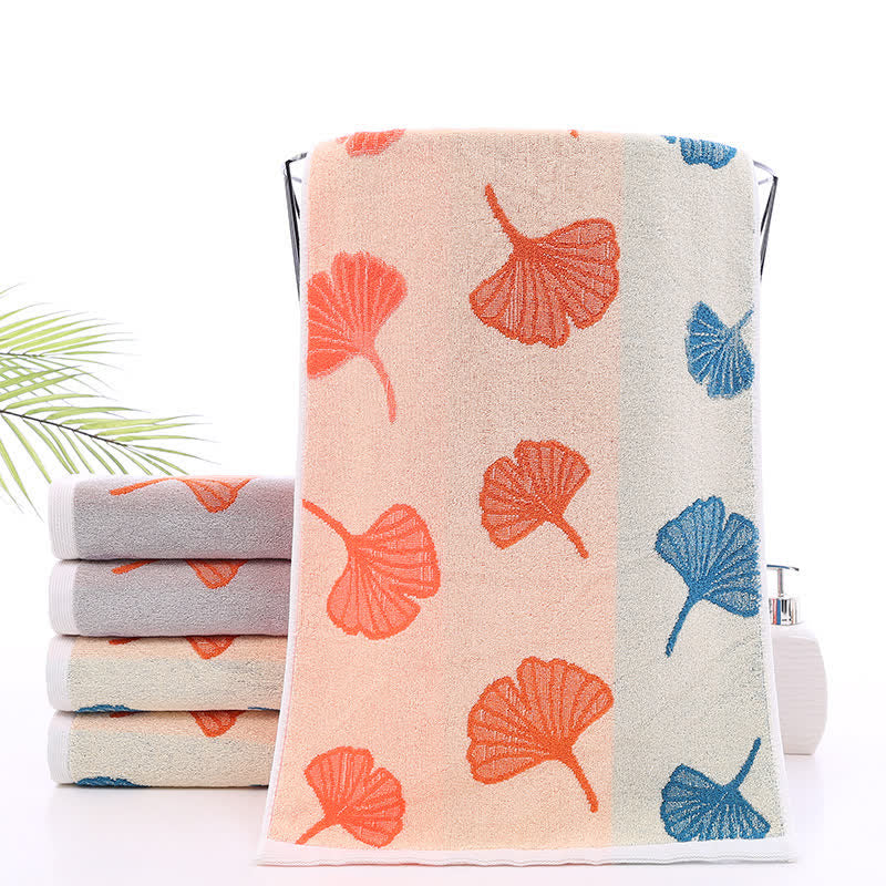 Pure Cotton Ginkgo Leaf Soft Towel