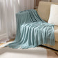 Simple Solid Color Tassel Throw Blanket