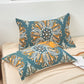 Dark Cyan Flower Pattern Pillow Towel (2PCS)