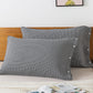 Solid Grid Patterned Cotton Pillow Cases (2PCS)