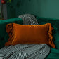 Suede Solid Color Pillowcase with Ruffled