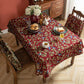 Pastoral Flower & Bird Print Table Cover