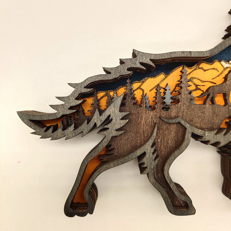 Ownkoti Creative Forest Animal Decoration - Wolf