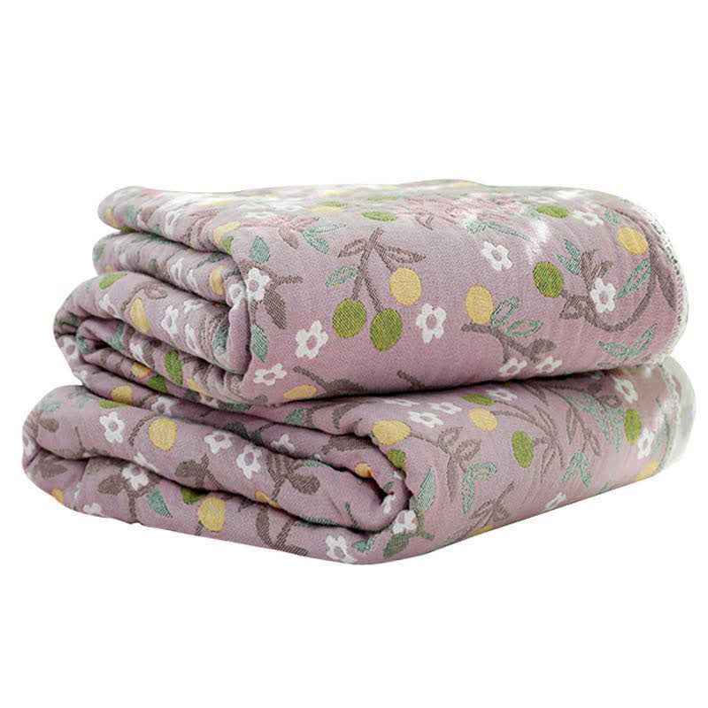 Retro Reversible Coverlet Soft Floral Quilt