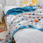 Colorful Hearts Cotton Gauze Reversible Quilt