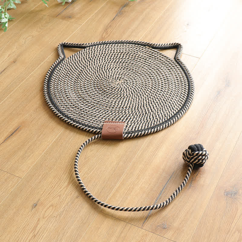 Braided Cotton Cord Cat Scratch Mat